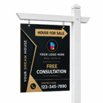 Premium For Sale Sign | Custom Real Estate Hanging Sign