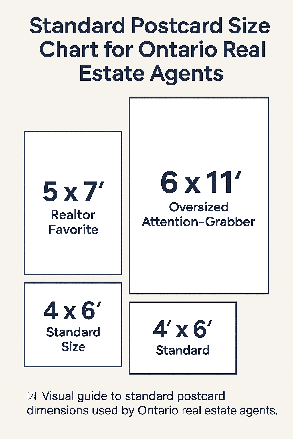 Standard Postcard Measurements for Ontario Realtors