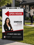 Large Custom Real Estate Open House Sign